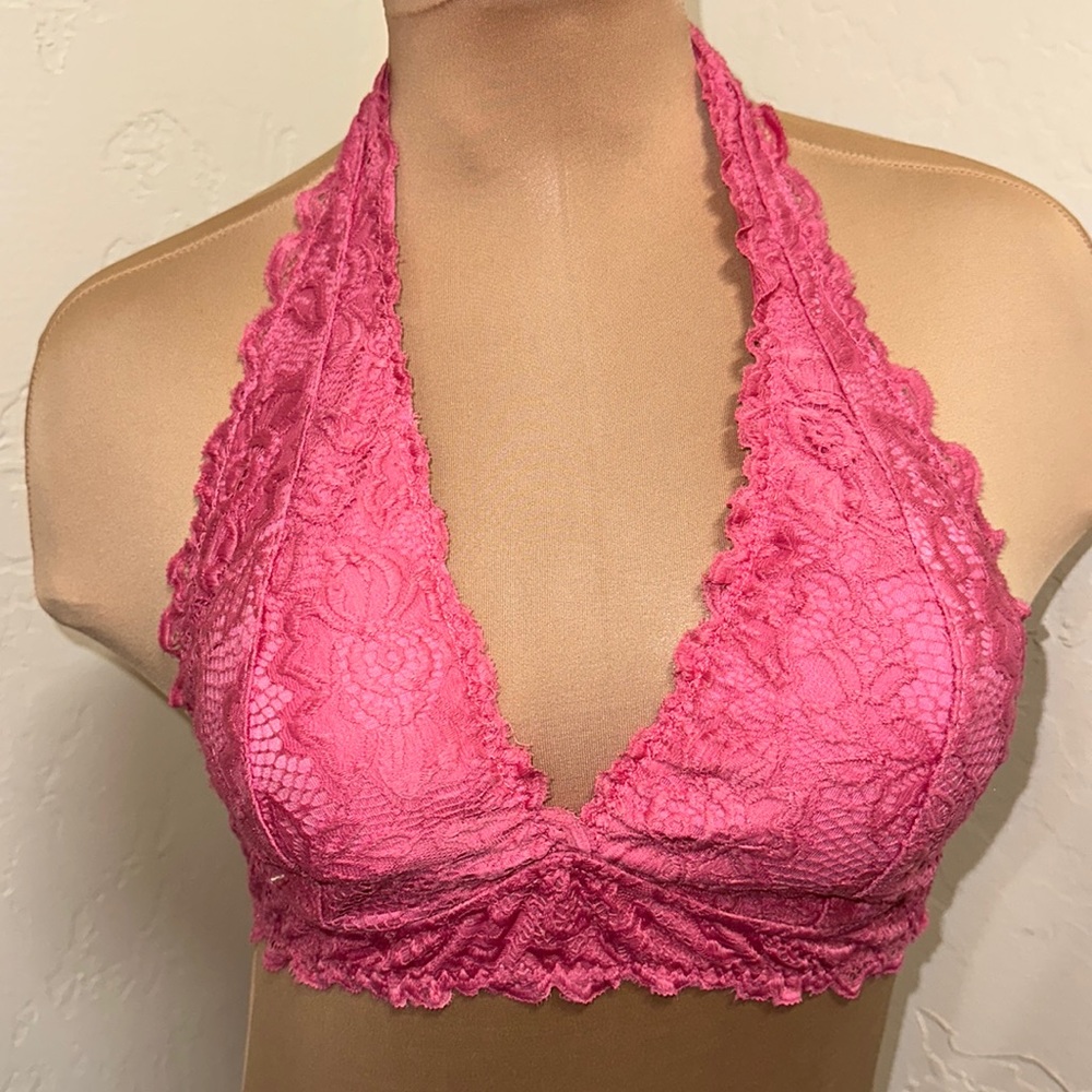 Listicle Pink halter bralette